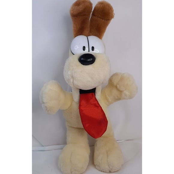 ODIE Plush Toy Vintage 1970s Jim Davis Dog Garfield 13” Silky Tongue Standing Up - Picture 1 of 8